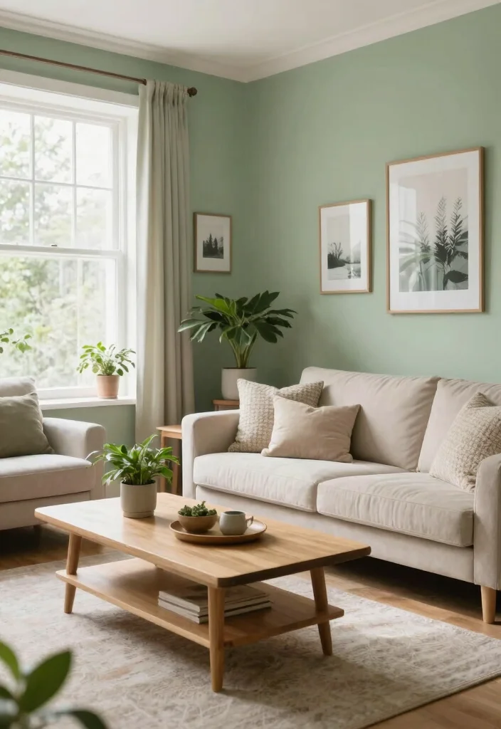 14 Living Room Paint Color Ideas to Refresh the Space 1 14 Living Room Paint Color Ideas to Refresh the Space 1. Soothing Sage Green 0