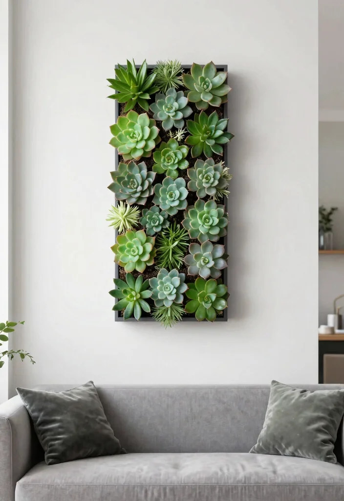 14 Living Room Wall Accent Ideas for Visual Interest 11. Succulent Wall Planters 0