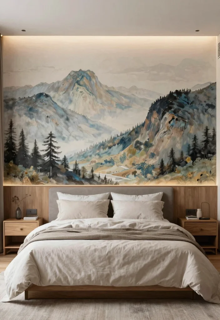 14 Master Bedroom Wallpaper Ideas with Elegant Impact 60 14 Master Bedroom Wallpaper Ideas with Elegant Impact 10. Artistic Murals 0