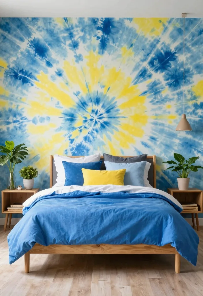 14 Master Bedroom Wallpaper Ideas with Elegant Impact 62 14 Master Bedroom Wallpaper Ideas with Elegant Impact 12. Artsy Tie Dye Effects 0