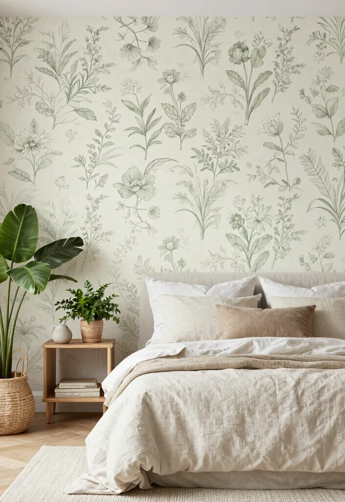 14 Master Bedroom Wallpaper Ideas with Elegant Impact 36 14 Master Bedroom Wallpaper Ideas with Elegant Impact 6. Nature Inspired Motifs 0