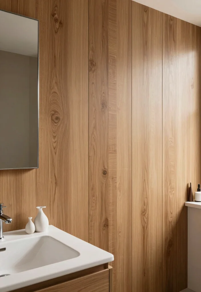 14 Modern Bathroom Wainscoting Ideas for Added Texture 13. Eco Friendly Resin Wainscoting for a Modern Touch 0