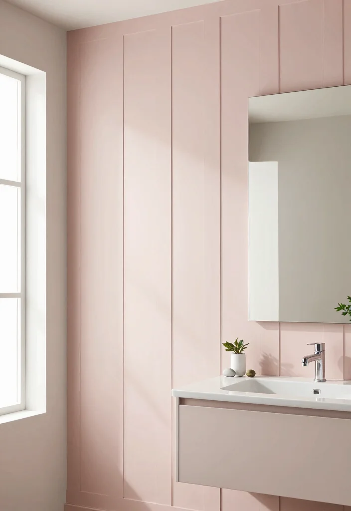 14 Modern Bathroom Wainscoting Ideas for Added Texture 4. Vertical Paneling for a Sophisticated Touch 0
