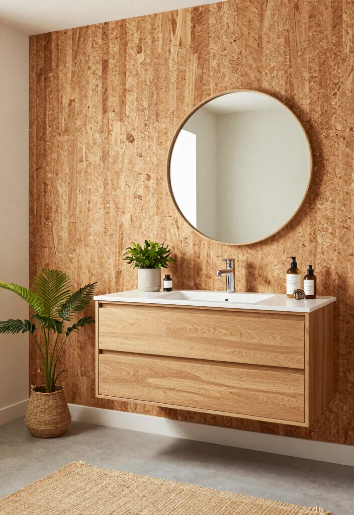 14 Modern Bathroom Wainscoting Ideas for Added Texture 7. Eco Conscious Cork Wainscoting for Warmth 0