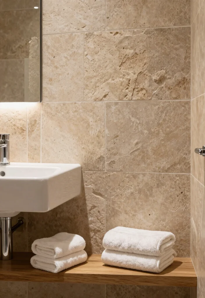 14 Modern Bathroom Wall Tile Ideas for a Sleek Contemporary Look 13 14 Modern Bathroom Wall Tile Ideas for a Sleek Contemporary Look 3. Textured Stone Tiles 0