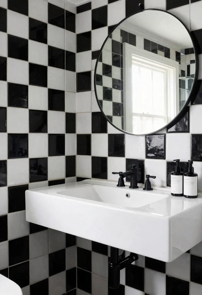 14 Modern Bathroom Wall Tile Ideas for a Sleek Contemporary Look 16 14 Modern Bathroom Wall Tile Ideas for a Sleek Contemporary Look 6. Black and White Classics 0