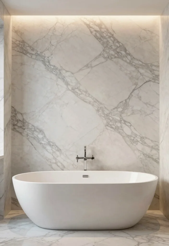 14 Modern Bathroom Wall Tile Ideas for a Sleek Contemporary Look 39 14 Modern Bathroom Wall Tile Ideas for a Sleek Contemporary Look 9. Natural Stone Slabs 0