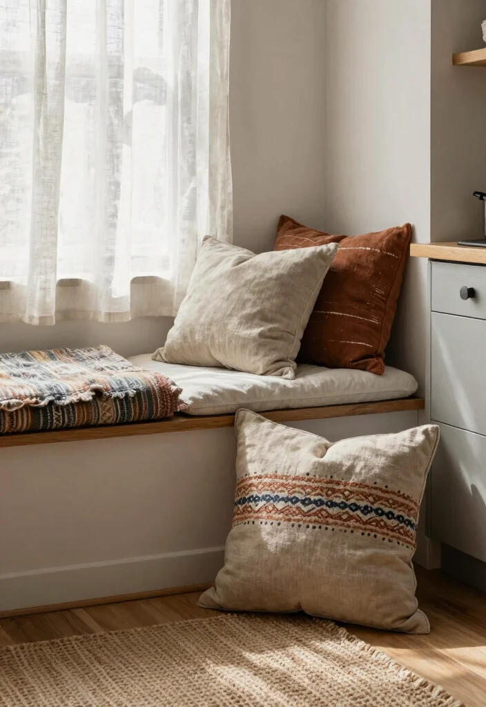 14 Modern Boho Kitchen Ideas with Soft Texture 12 14 Modern Boho Kitchen Ideas with Soft Texture 2. Soft Textiles and Upholstery 0