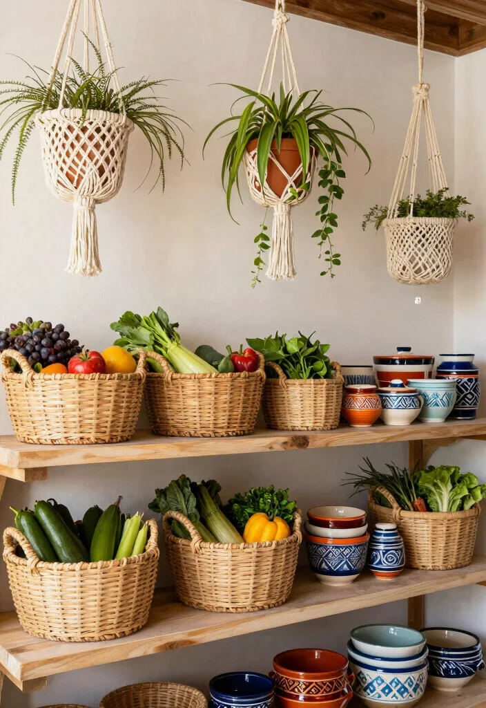 14 Modern Boho Kitchen Ideas with Soft Texture 25 14 Modern Boho Kitchen Ideas with Soft Texture 5. Boho Style Accessories 0