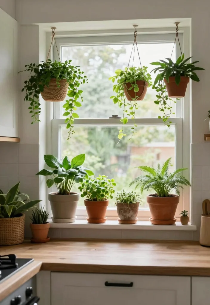 14 Modern Boho Kitchen Ideas with Soft Texture 28 14 Modern Boho Kitchen Ideas with Soft Texture 8. Plants as Decor 0