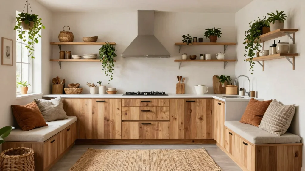 14 Modern Boho Kitchen Ideas with Soft Texture