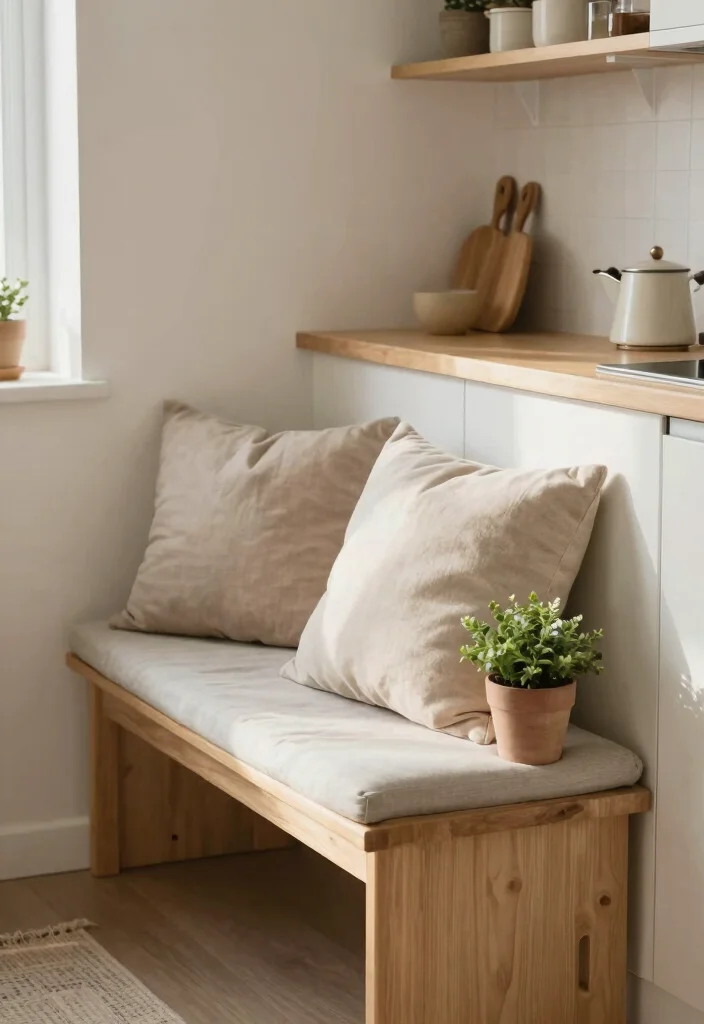 14 Modern Kitchen Counter Decor Ideas with Minimal Style 60 14 Modern Kitchen Counter Decor Ideas with Minimal Style 10. Create a Cozy Nook with a Small Bench 0