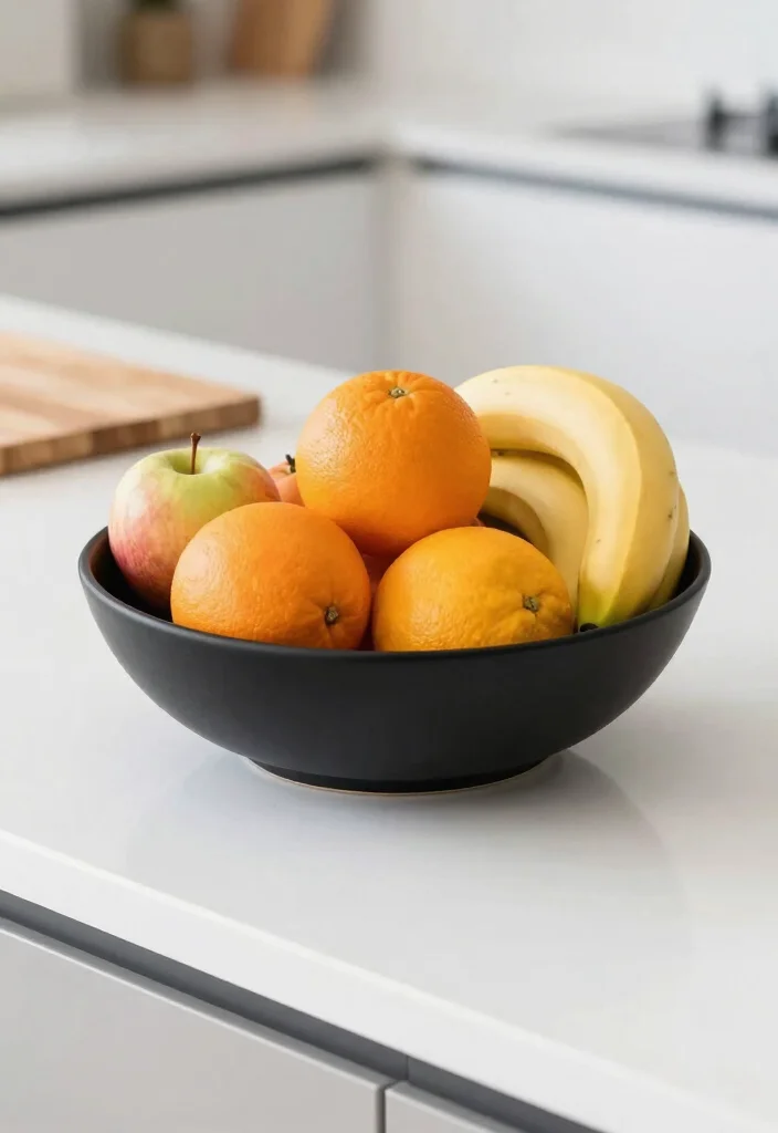 14 Modern Kitchen Counter Decor Ideas with Minimal Style 2 14 Modern Kitchen Counter Decor Ideas with Minimal Style 2. Use a Chic Fruit Bowl 0