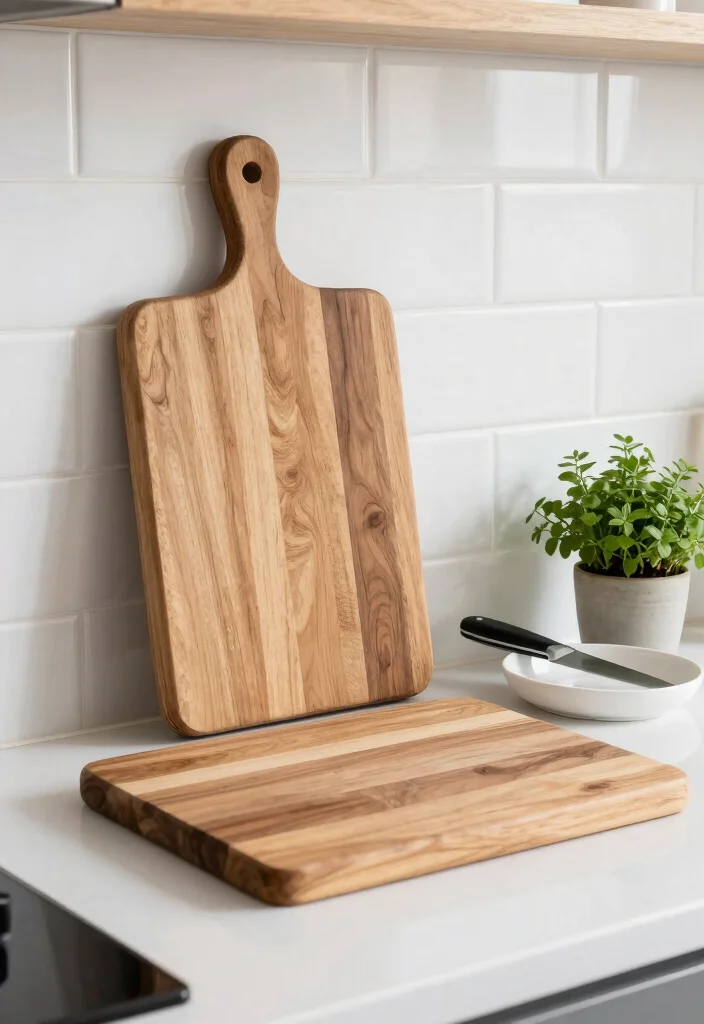 14 Modern Kitchen Counter Decor Ideas with Minimal Style 4 14 Modern Kitchen Counter Decor Ideas with Minimal Style 4. Add a Stylish Cutting Board 0