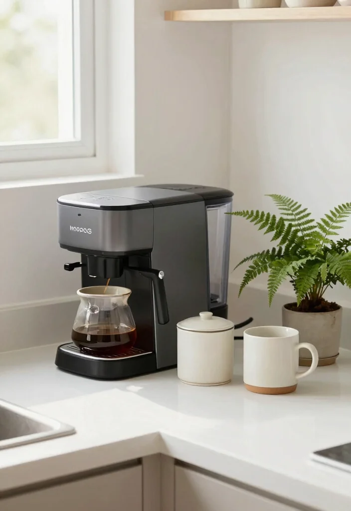 14 Modern Kitchen Counter Decor Ideas with Minimal Style 26 14 Modern Kitchen Counter Decor Ideas with Minimal Style 6. Use a Simple Coffee Station 0