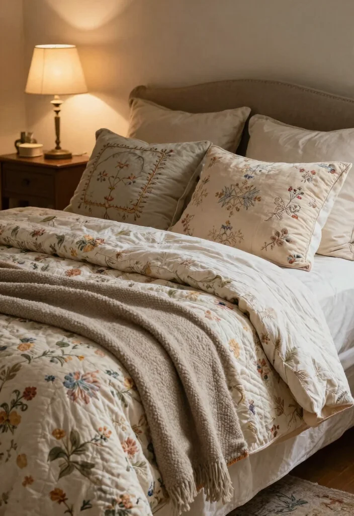 14 Romantic Vintage Bedroom Ideas with Old World Charm 64 14 Romantic Vintage Bedroom Ideas with Old World Charm 14. Cozy Bedding Choices 0