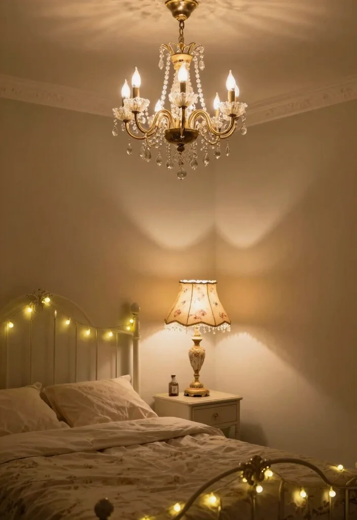 14 Romantic Vintage Bedroom Ideas with Old World Charm 15 14 Romantic Vintage Bedroom Ideas with Old World Charm 5. Vintage Lighting Fixtures 0