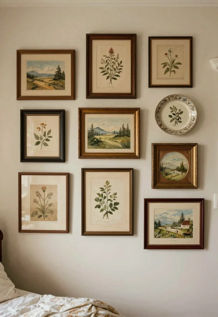 14 Romantic Vintage Bedroom Ideas with Old World Charm 27 14 Romantic Vintage Bedroom Ideas with Old World Charm 7. Incorporating Vintage Art 0