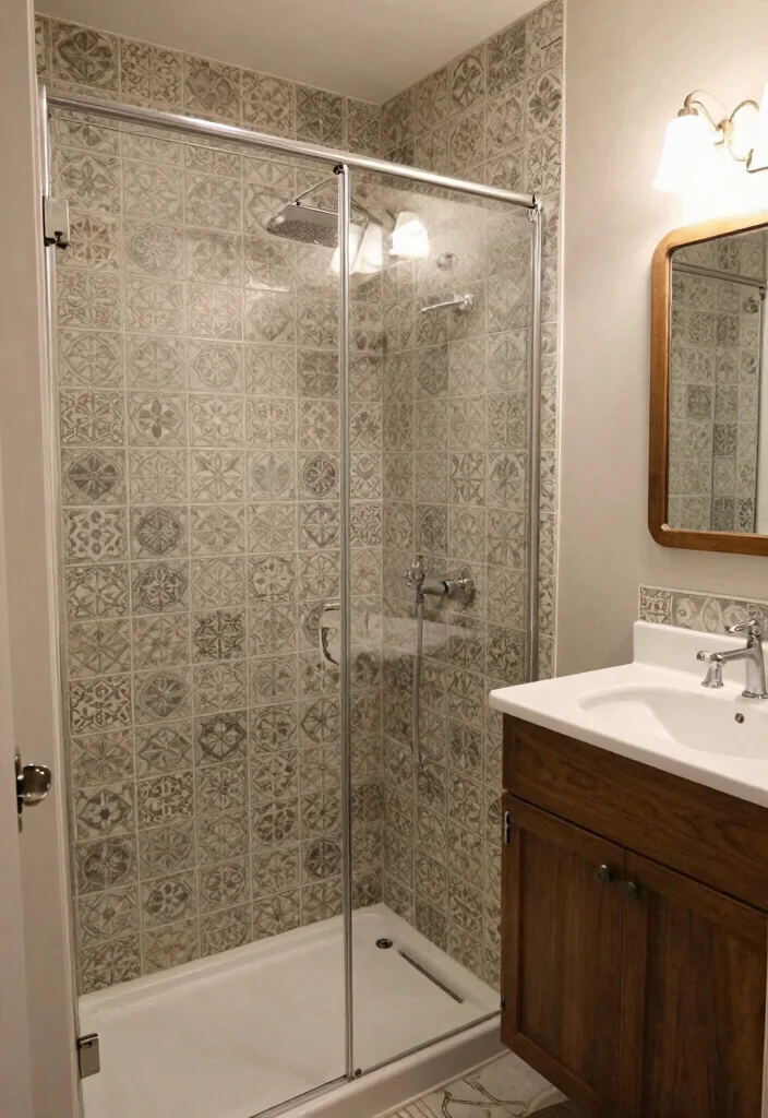 14 Small Bathroom Walk In Shower Ideas That Save Space 10. Vintage Charm with Modern Comfort 0