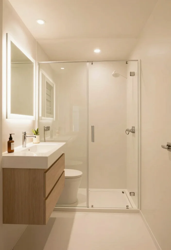 14 Small Bathroom Walk In Shower Ideas That Save Space 12. Integrated Lighting Solutions 0