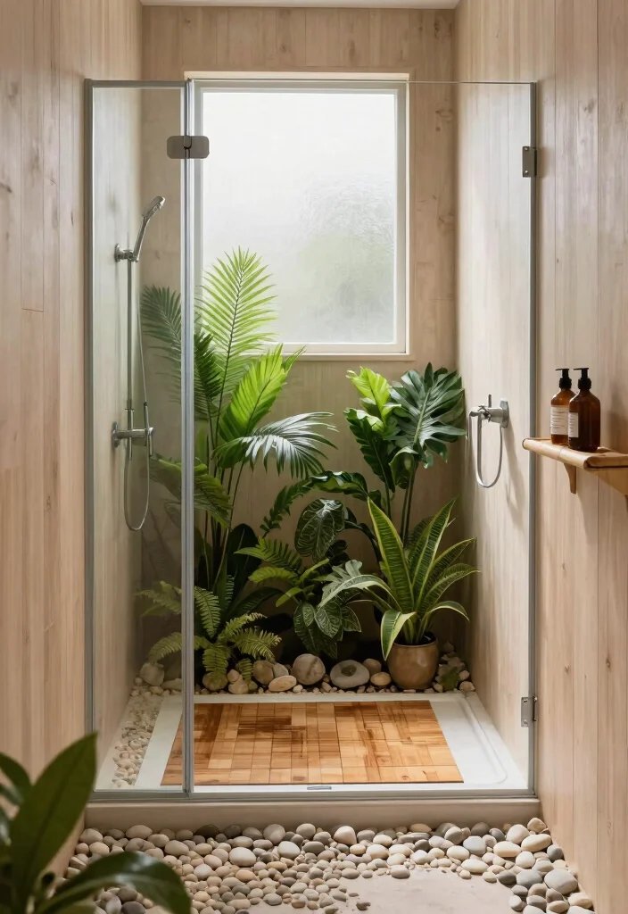 14 Small Bathroom Walk In Shower Ideas That Save Space 3. Nature Inspired Designs 0