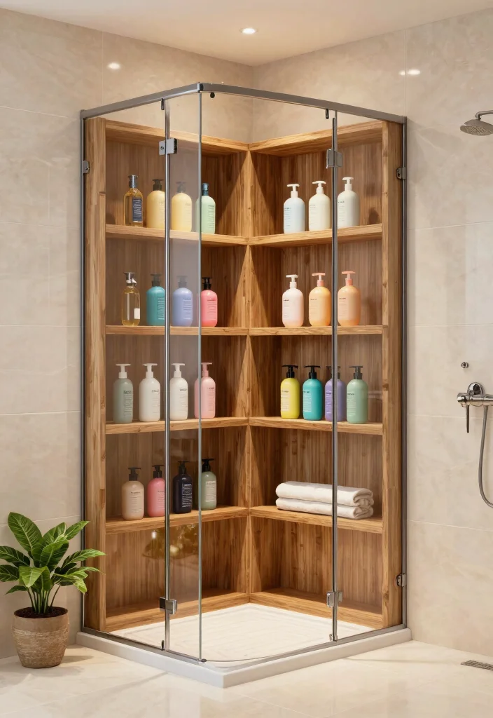 14 Small Bathroom Walk In Shower Ideas That Save Space 4. Functional Built In Shelving 0