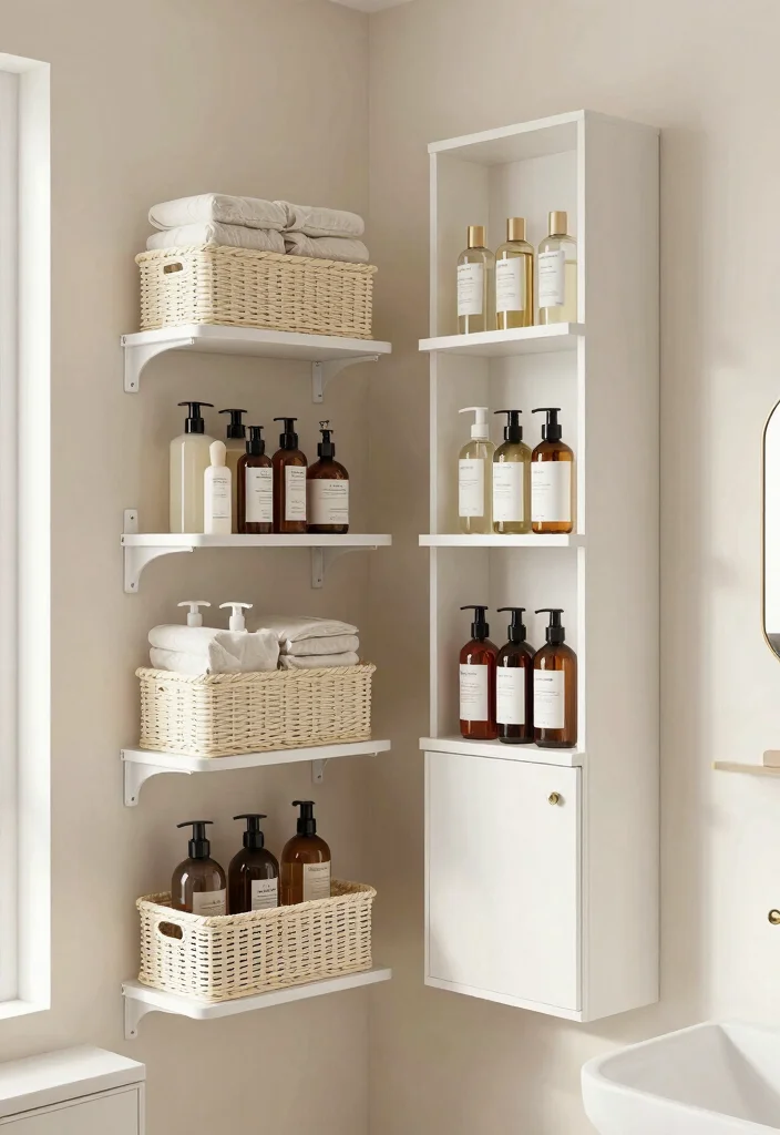 14 Small Bathroom Walk In Shower Ideas That Save Space 7. Smart Storage Solutions 0
