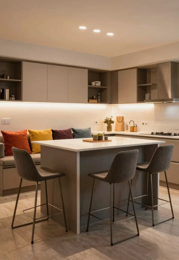 14 Small Modern Luxury Kitchen Ideas with High End Feel 52 14 Small Modern Luxury Kitchen Ideas with High End Feel 12. Integrated Seating 0