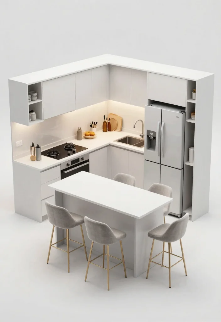 14 Small Modern Luxury Kitchen Ideas with High End Feel 27 14 Small Modern Luxury Kitchen Ideas with High End Feel 7. Functional Layouts 0