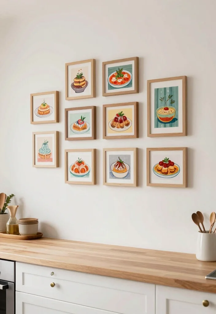 14 Small Space Kitchen Decor Ideas That Feel Open 13. Incorporate Wall Art 0