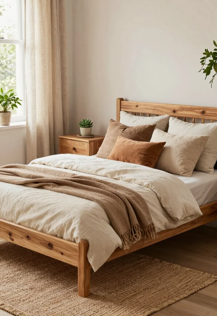 9 Bloxburg Bedroom Ideas for Creative Builds 2. Natural Wood Retreat 0