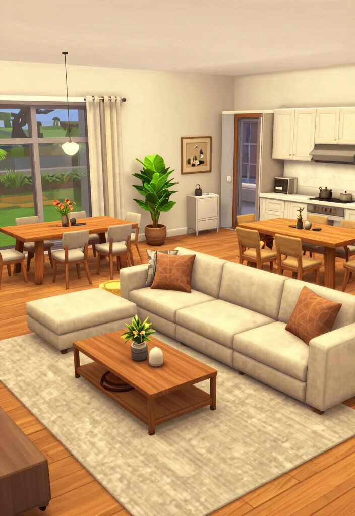 9 Bloxburg Big Living Room Ideas for Large Builds 3. Open Concept Layouts 0