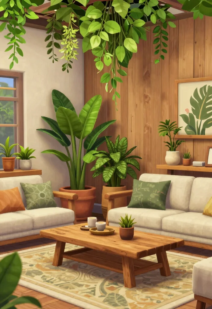 9 Bloxburg Big Living Room Ideas for Large Builds 6. Incorporating Nature 0