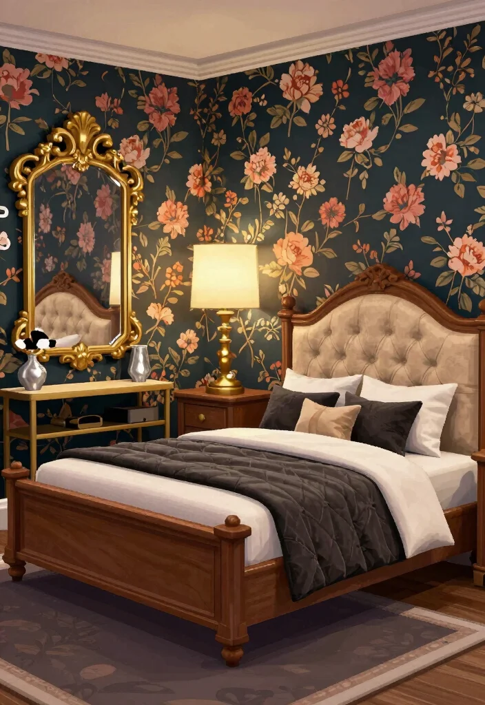 9 Cute Bloxburg Bedroom Ideas with Cozy Style 25 9 Cute Bloxburg Bedroom Ideas with Cozy Style 5. Vintage Glam 0