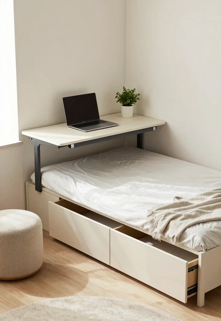 9 Mini Bedroom Ideas for Small Tight Spaces 12 9 Mini Bedroom Ideas for Small Tight Spaces 2. Multi Functional Furniture for Smart Solutions 0
