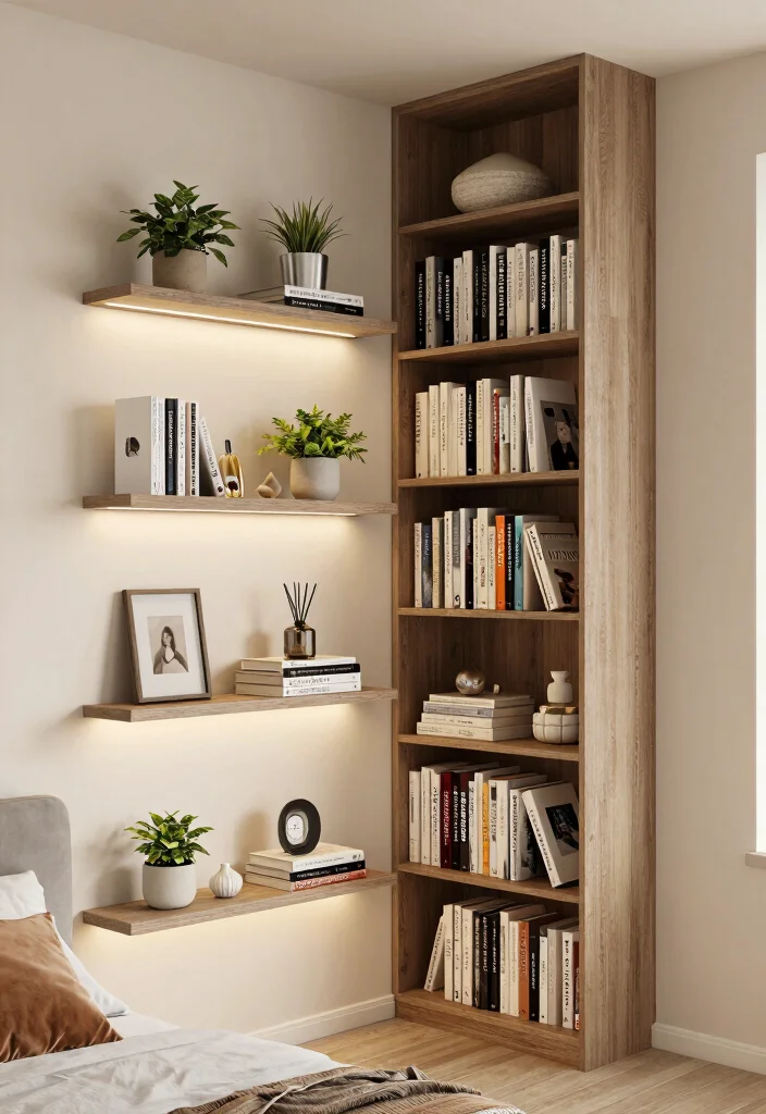 9 Mini Bedroom Ideas for Small Tight Spaces 25 9 Mini Bedroom Ideas for Small Tight Spaces 5. Smart Shelving Solutions 0